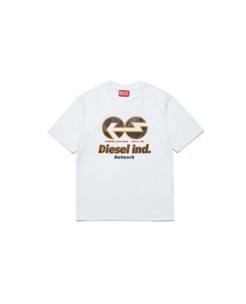 Boys White Jersey T-shirt With Graphics