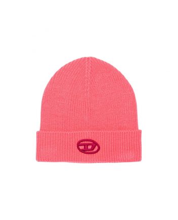 Unisex Pink Logo-Embroidered Knitted Beanie