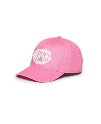 Kids Pink Puffy-Logo Print Cap