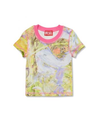 Girls Multi-Color Tiski Graphic-Print T-shirt