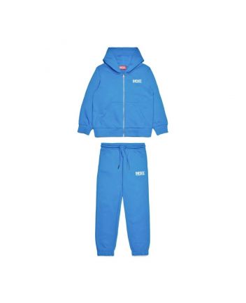 Boys Blue Logo-Print Fleece Tracksuit