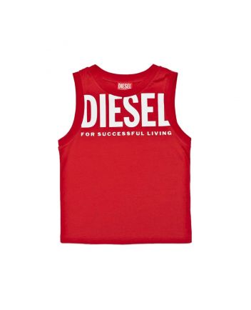Boys Red Logo-Print Tank T-Shirt
