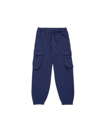 Boys Navy Blue Cargo Pockets Trouser