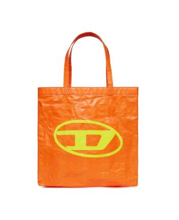 Unisex Orange Oval D-Logo Shopper Bag