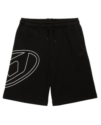 Boys Black Oval D Logo Print Shorts