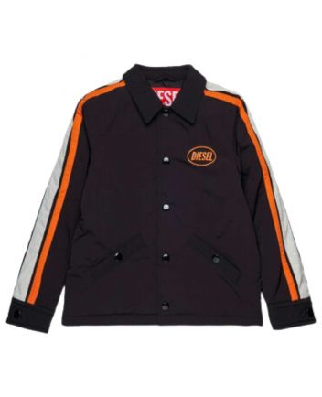 Boys Black Logo-Print Puffer Jackets