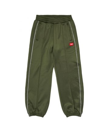 Boys Green Logo-Patch Joggers