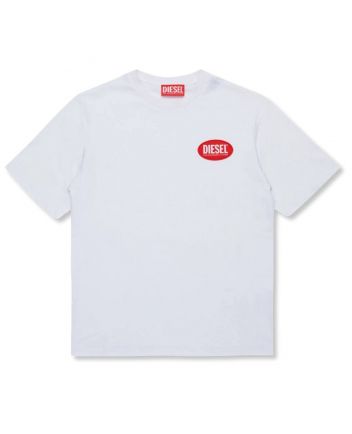 Boys White Logo-Patch T-Shirts