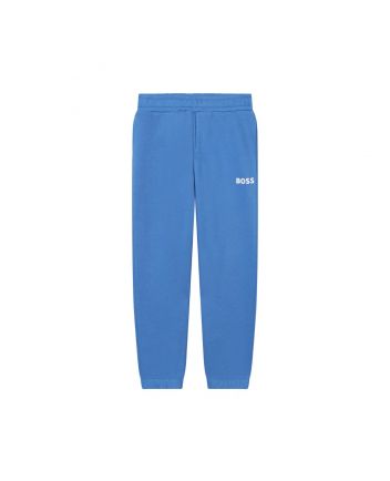 Boys Blue Logo Print Trouser