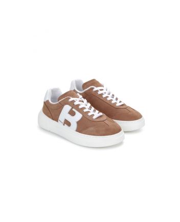 Boys Brown Low Top Suede Sneakers