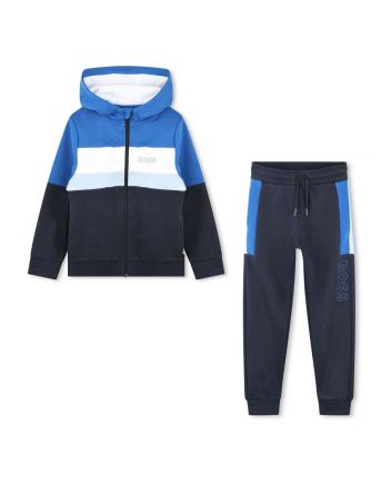 Boys Blue Cotton Tracksuit