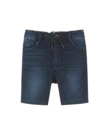 Boys Dark Blue Jersey Denim Shorts