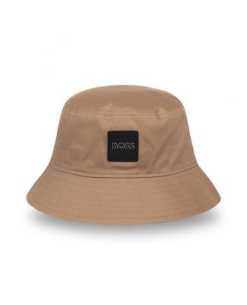 Dark Beige Cotton Bucket Hat