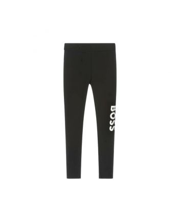 Girls Black Logo-Print Leggings