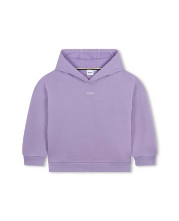 Girls Purple Logo-Print Hoodie