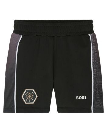 Boys Black Team Boss Football Shorts