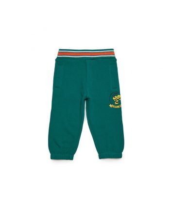Baby Boys Green Bee-Print Track Pant
