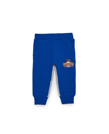 Baby Boys Blue Logo-Print Trouser