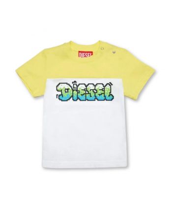 Baby Unisex White & Yellow Cotton T-Shirt
