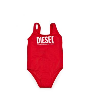 Baby Girls Red Miselb Logo-Print Swimsuit