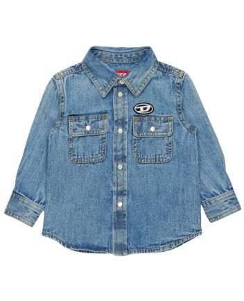 Baby Boys Denim Blue D-Logo Shirt