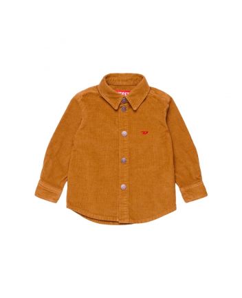 Baby Boys Beige Corduroy Ribbed Shirt