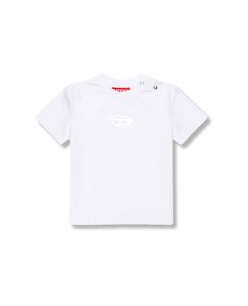 Baby Girls White Crystal-Logo T-Shirt