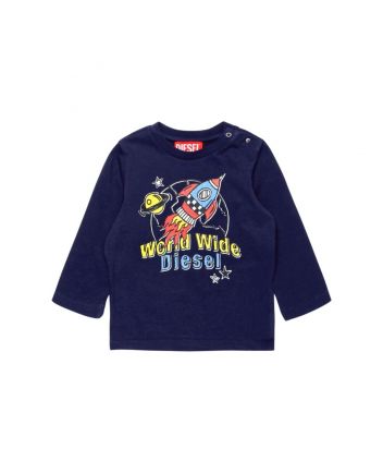 Baby Boys Navy Blue Space Mission T-shirt
