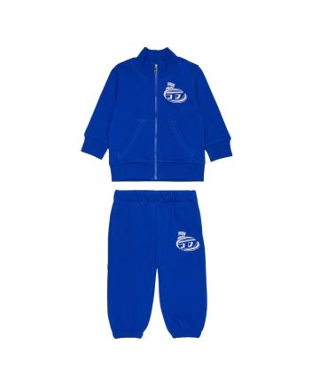 Baby Boys Blue Logo-Print Tracksuit