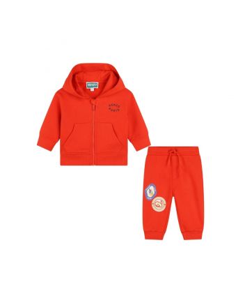 Baby Unisex Red Logo-Print Tracksuit