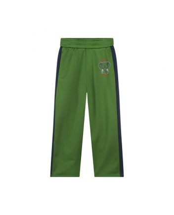 Boys Green Elephant-Print Trouser