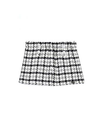 Girls Boucle Check Shorts