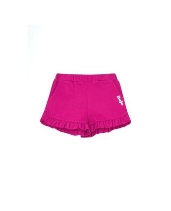 Girls Pink Plush Cotton Shorts