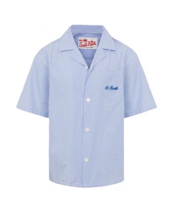 Boys Blue & White Stripes Shirt