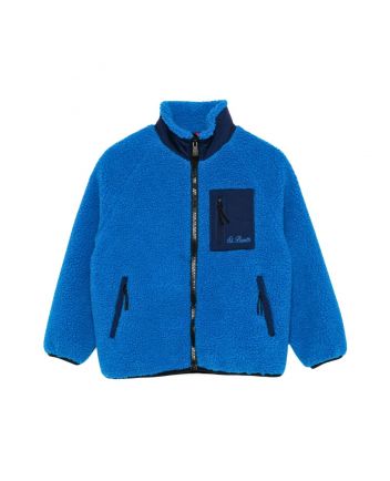 Boys Blue Fleece Mickey-Print Jacket