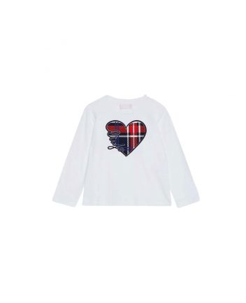 White Logo Full Sleeves T-Shirt