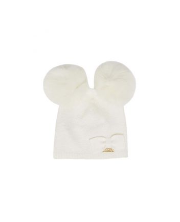 Hat With Pompom And Bow