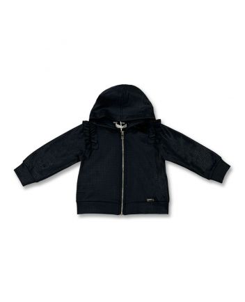 Girls Navy Blue Hooded Jacket