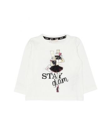 Girls White Logo Print T-Shirt