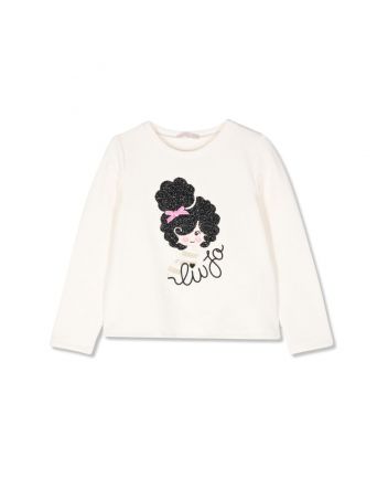 Girls Ivory Logo-Embroidered Sweatshirt
