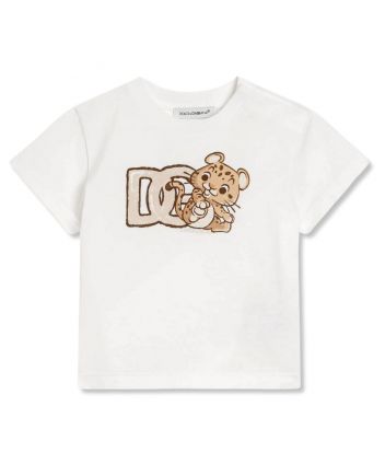 Baby Unisex Ivory Leopard-Graphic T-shirt