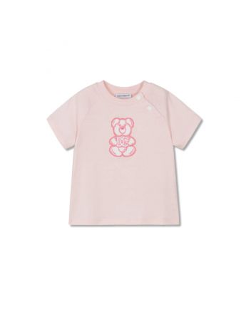 Baby Girls Pink Logo Bear Cotton T-Shirt