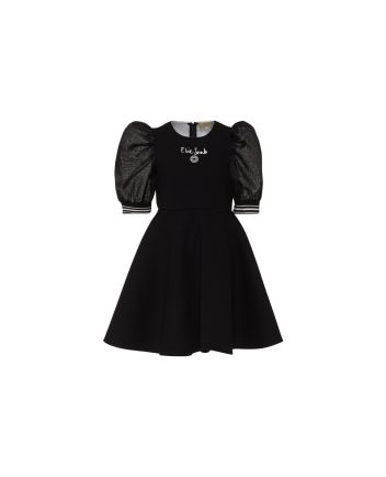 Girls Black Viscose Dress