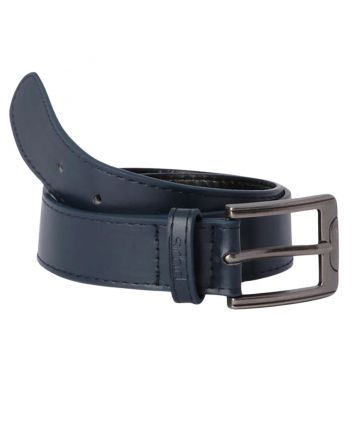 Boys Navy Blue Logo-Print Belts