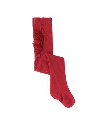 Baby Girls Red Ruffle Tights