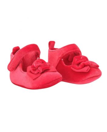 Baby Girls Red Bow Shoes