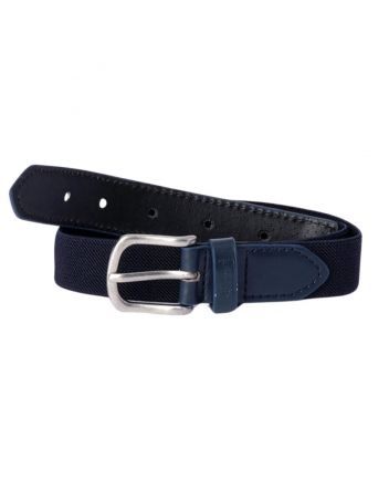 Boys Navy Blue Logo-Print Belts