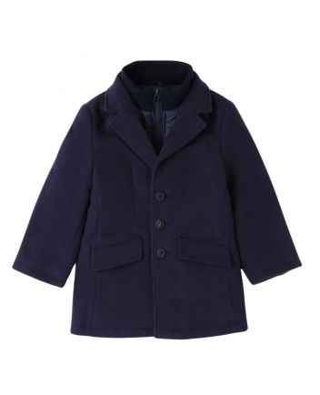 Boys Blue Twin Pocket Zip-Up Coats