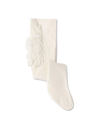 Baby Girls White Ruffle Tights