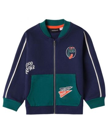 Boys Blue & Green Zip-Up Sweatshirts